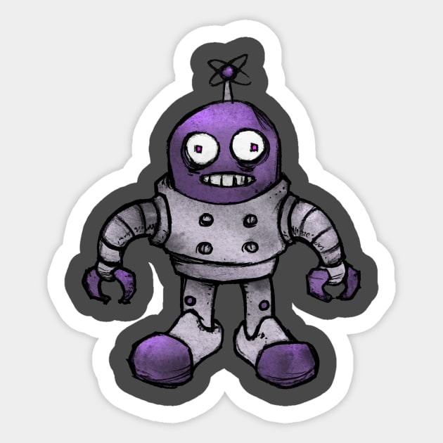 Beanie the Robot Sticker by Justin Langenberg